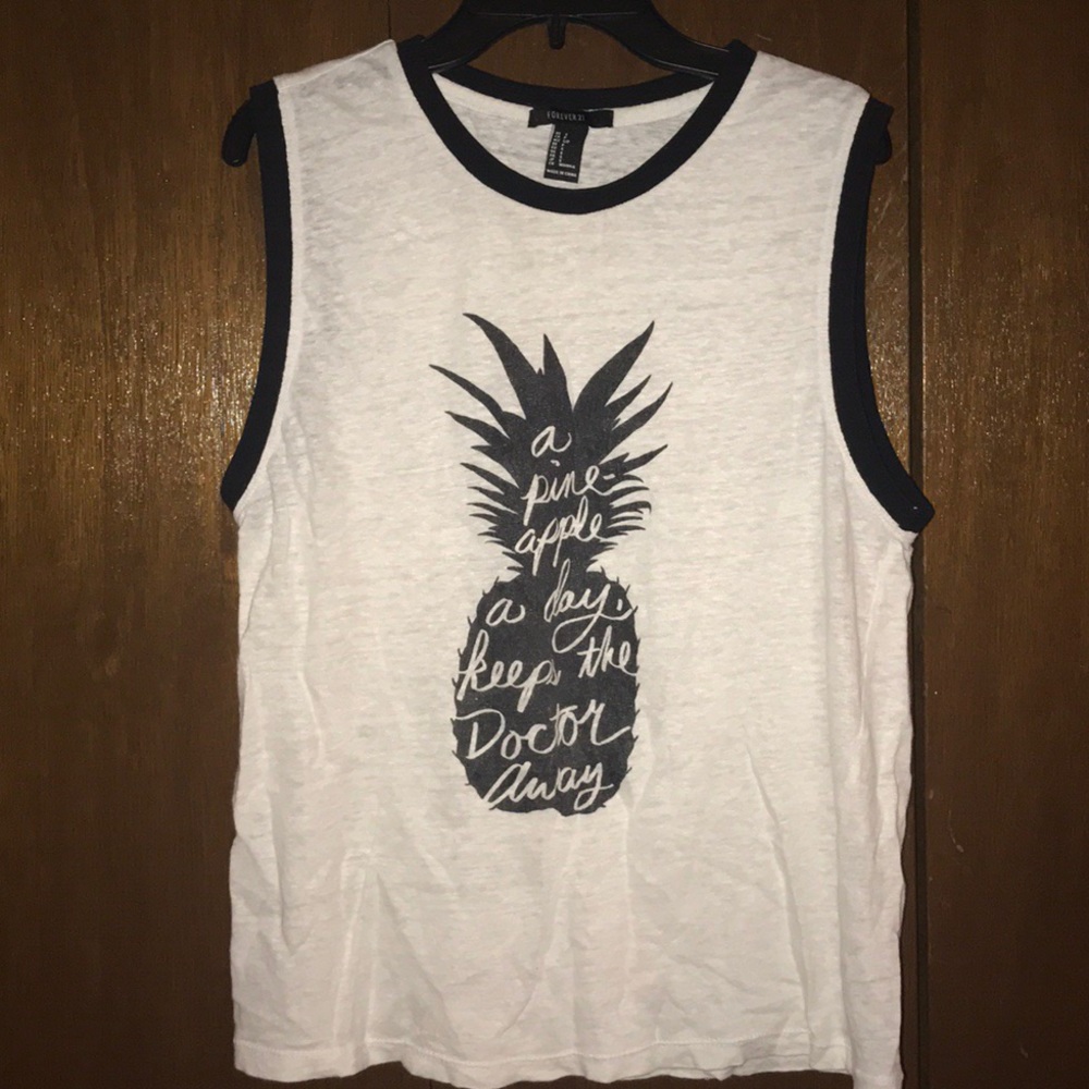 F21 White Pineapple Tank!